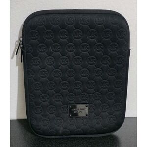MICHAEL KORS Embossed Logo Black Ipad Tablet Sleeve Kindle Case Cover MK EUC